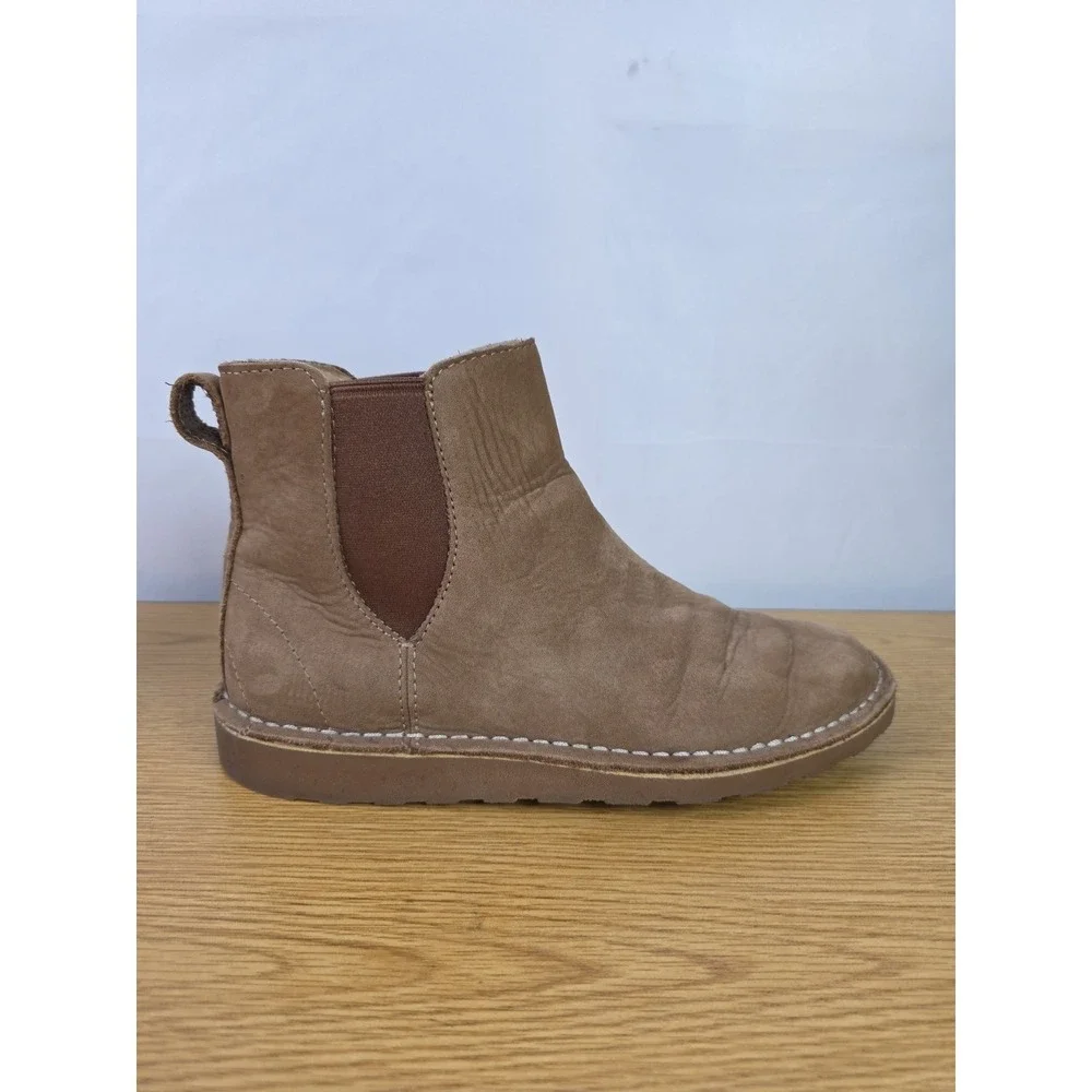 L.L. Bean Stonington Women's 9M Chelsea Ankle Boots‎ Brown Suede Leather Comfort